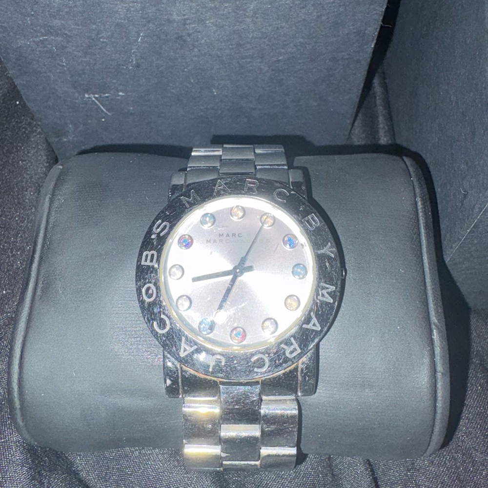 Marc By Marc Jacobs Silver Watch with Colorful Accents